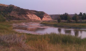 Making camp along the Missouri River.