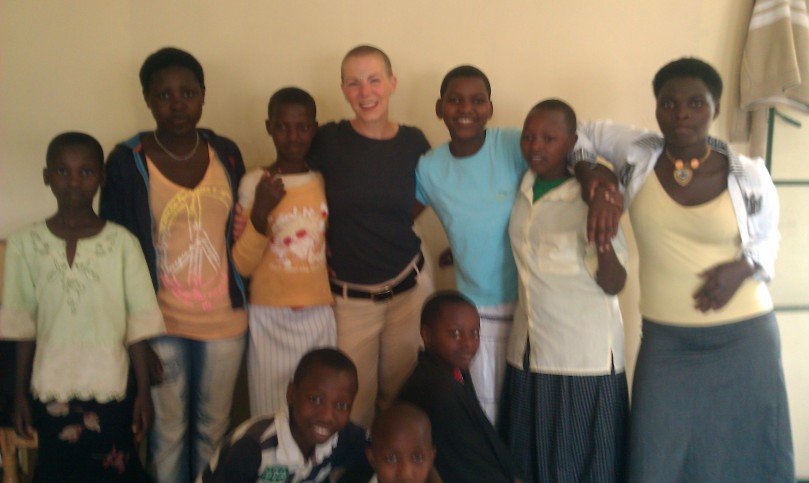 In Rwanda with a gaggle of what my girlfriend referred to as "Little Lesleys."