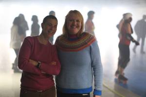 Carmel and I. Extras. Fans. And Friends.