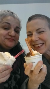 With Jo, the night he walked away. I told her he wouldn't call. She told me to let it unfold.