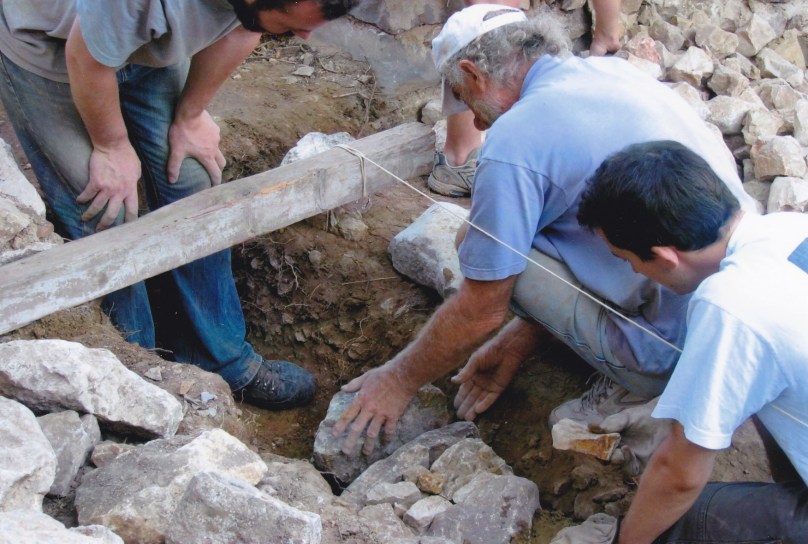 Building walls in the South of France. 2006.